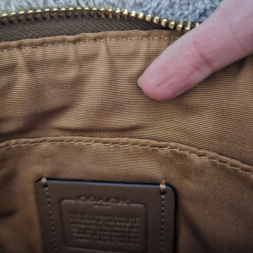 Coach Brown And Chalk Crossbody Handbag